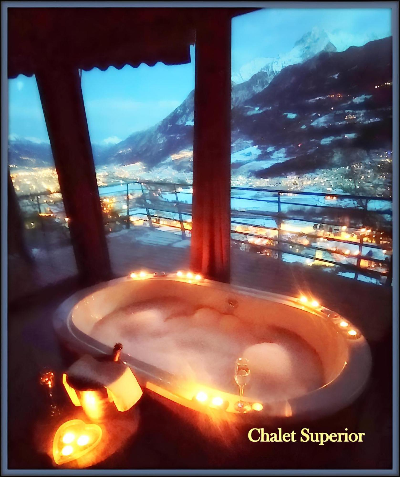 אאוסטה Chalet Con Jacuzzi Vista Montagne חדר תמונה